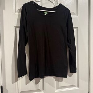 Healing Hands Black Long Sleeve Women's Underscrub Top